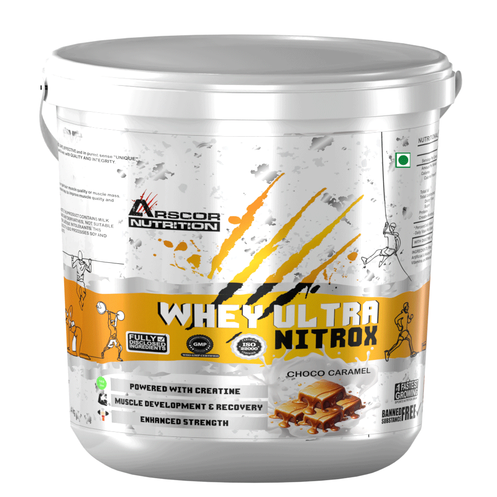 Whey Ultra Nitrox by Arscor Nutrition | 24g Whey Protein + 2g Creatine Monohydrate | Lean Muscle, Strength & Recovery