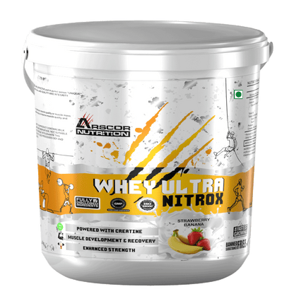 Whey Ultra Nitrox by Arscor Nutrition | 24g Whey Protein + 2g Creatine Monohydrate | Lean Muscle, Strength & Recovery