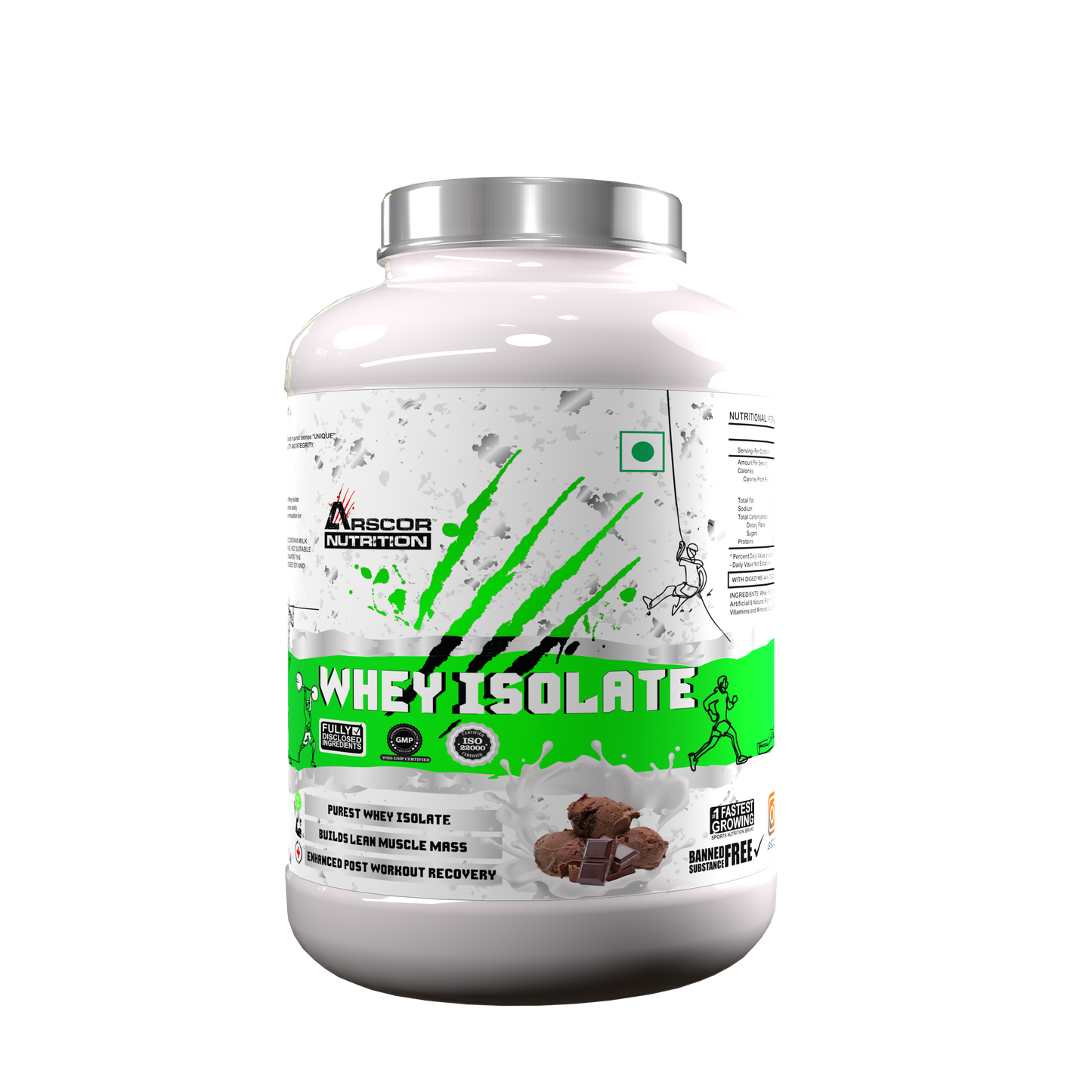Whey Isolate Protein Powder | 26g Protein | Ultra-Pure, Fast-Absorbing Whey Protein Isolate | Ideal for Muscle Growth & Recovery
