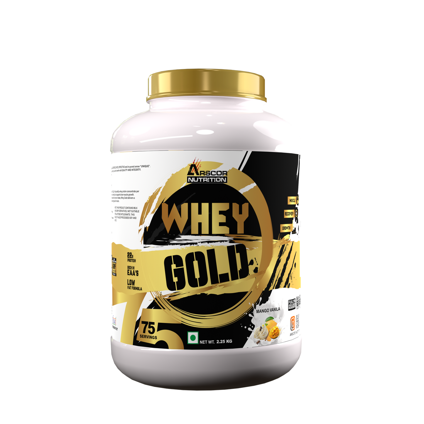 Whey Gold Protein Powder | 22g Whey Protein with EAAs, BCAAs