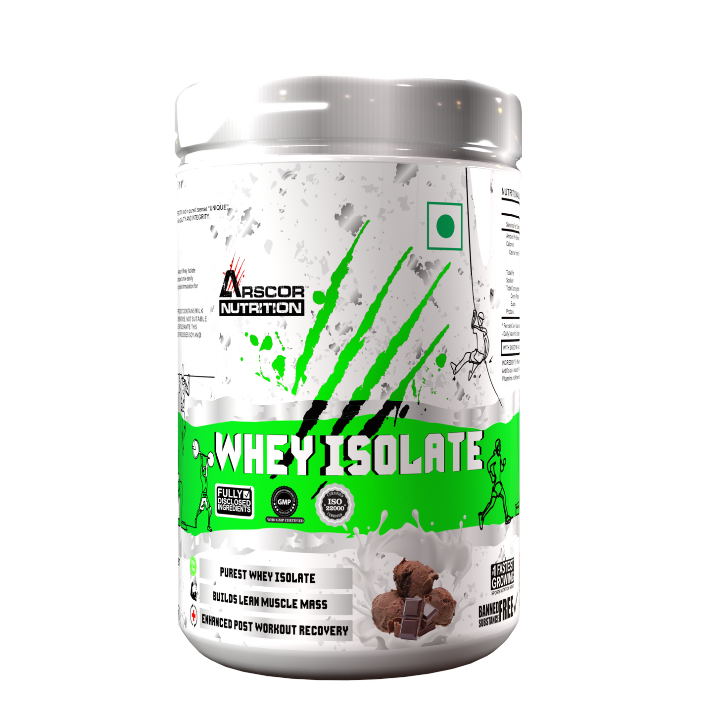 Whey Isolate Protein Powder | 26g Protein | Ultra-Pure, Fast-Absorbing Whey Protein Isolate | Ideal for Muscle Growth & Recovery