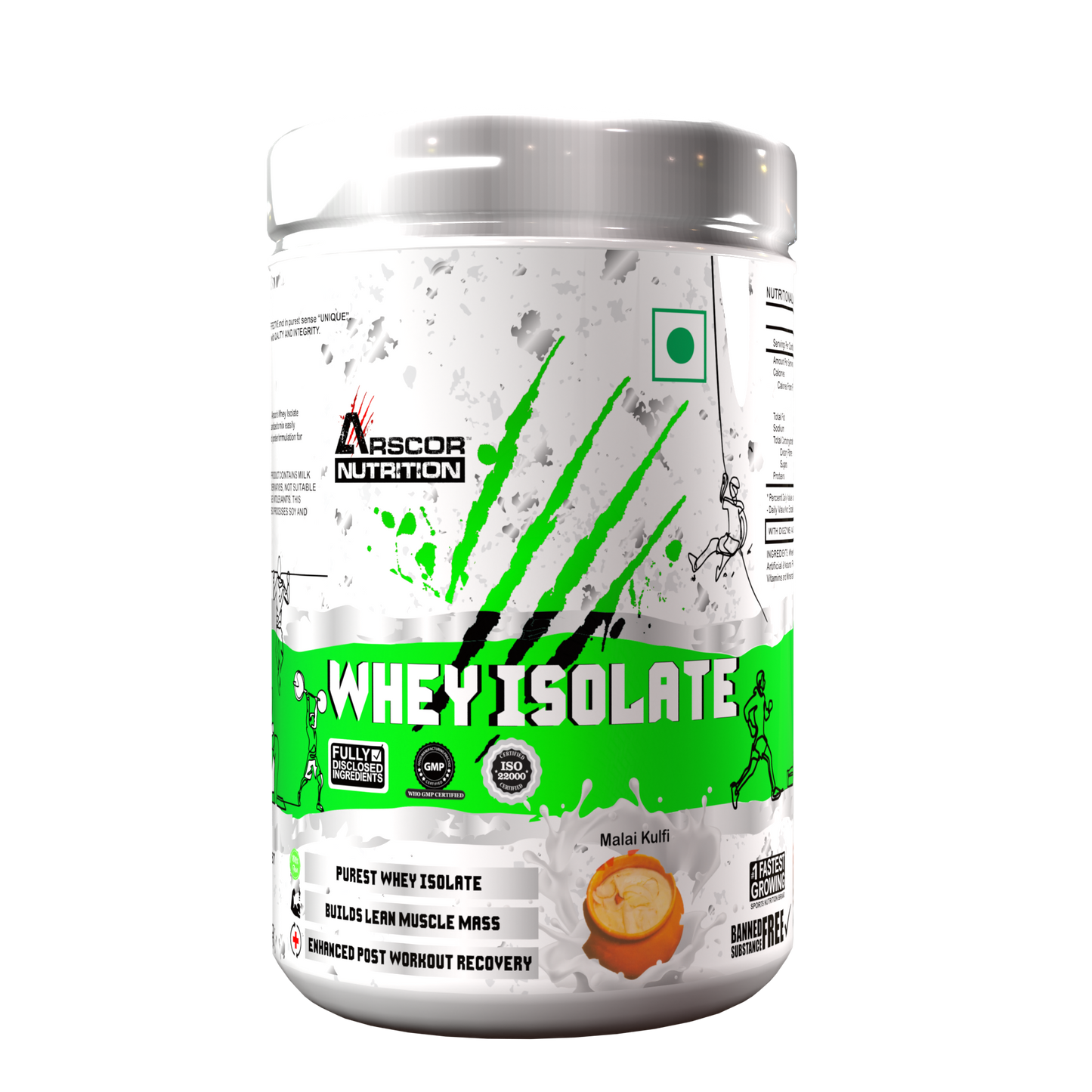 Whey Isolate Protein Powder | 26g Protein | Ultra-Pure, Fast-Absorbing Whey Protein Isolate | Ideal for Muscle Growth & Recovery