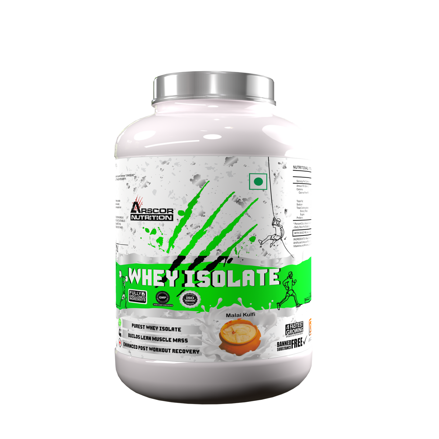 Whey Isolate Protein Powder | 26g Protein | Ultra-Pure, Fast-Absorbing Whey Protein Isolate | Ideal for Muscle Growth & Recovery