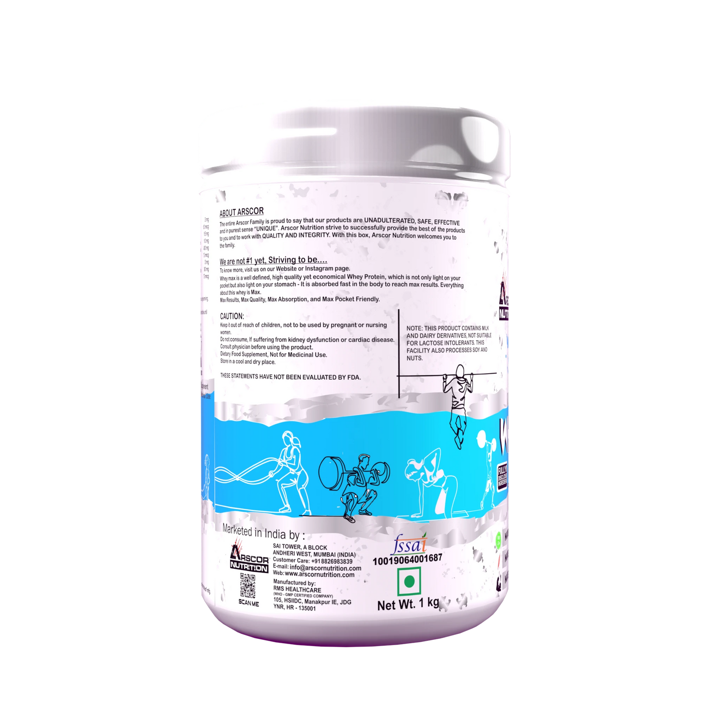 Whey Max (1kg) Plus Free MV Plus (60caps) – Premium Whey Protein for Lean Muscle | Advanced Performance Multivitamin for Men & Women