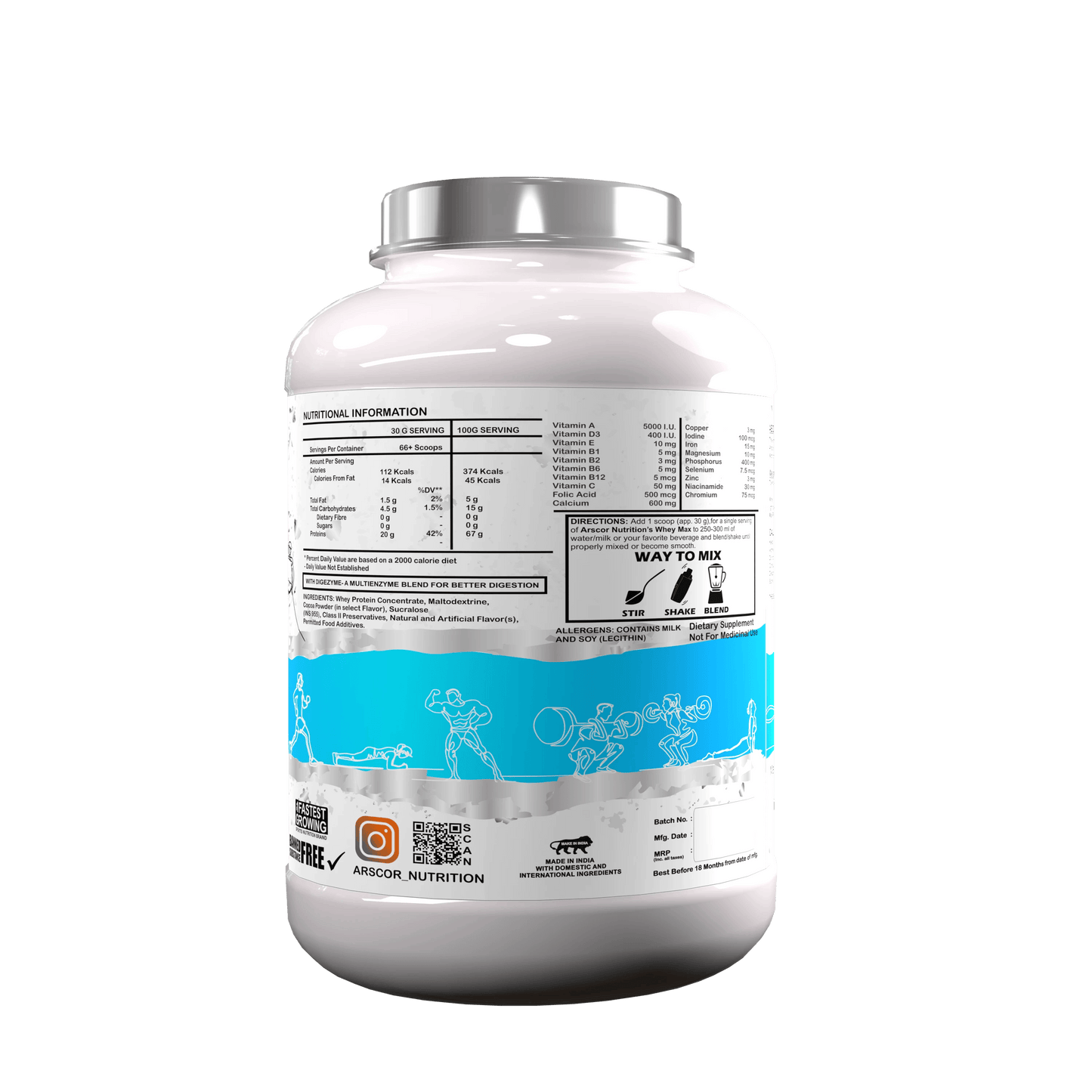 Whey Max – Fast-Absorbing Whey Protein Powder for Muscle Growth & Recovery