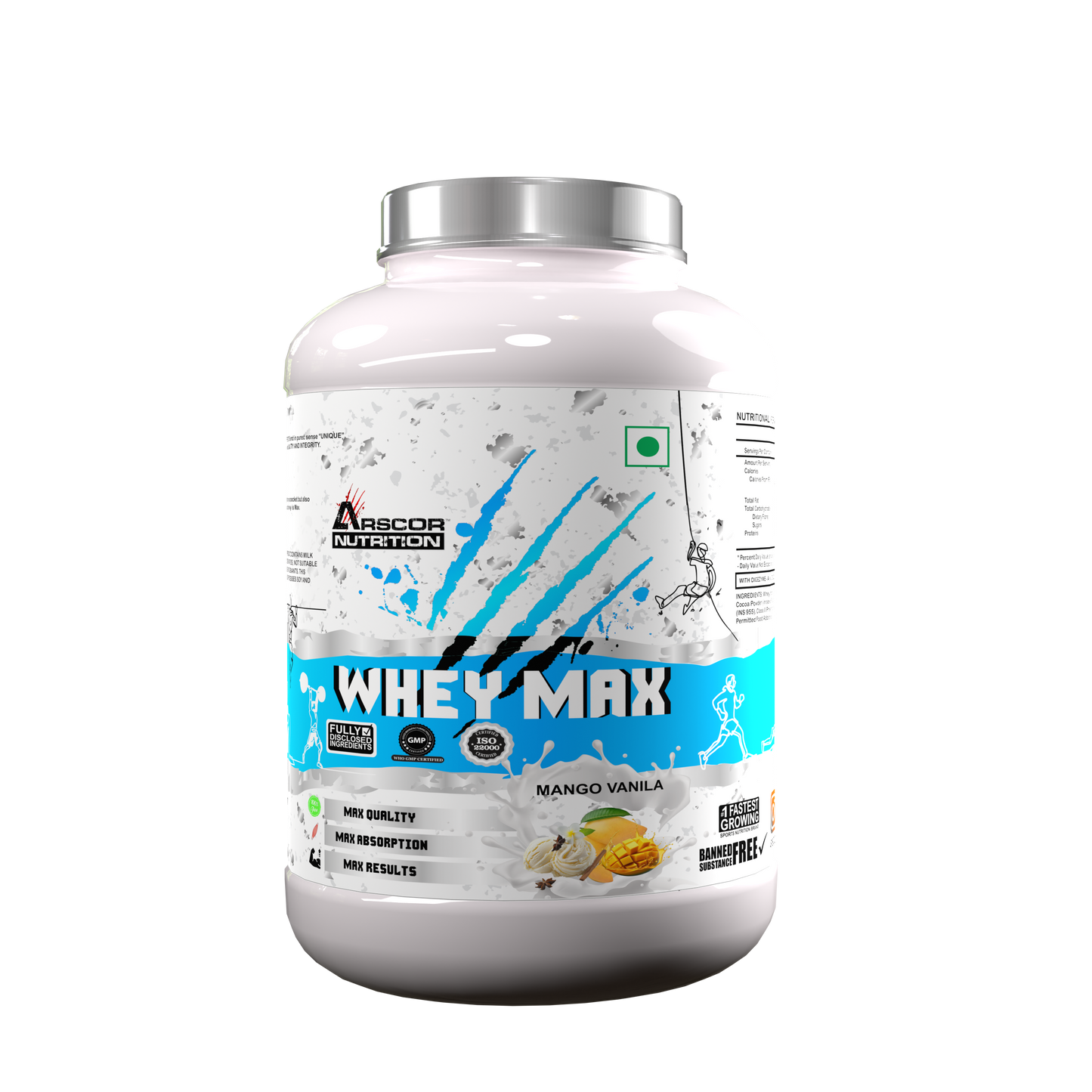 Whey Max – Fast-Absorbing Whey Protein Powder for Muscle Growth & Recovery