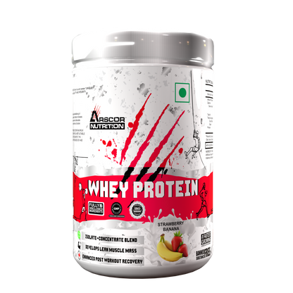 Arscor's Whey Protein | 24g Blend of Whey Isolate & Concentrate | Fast Absorbing for Lean Muscle Growth & Recovery