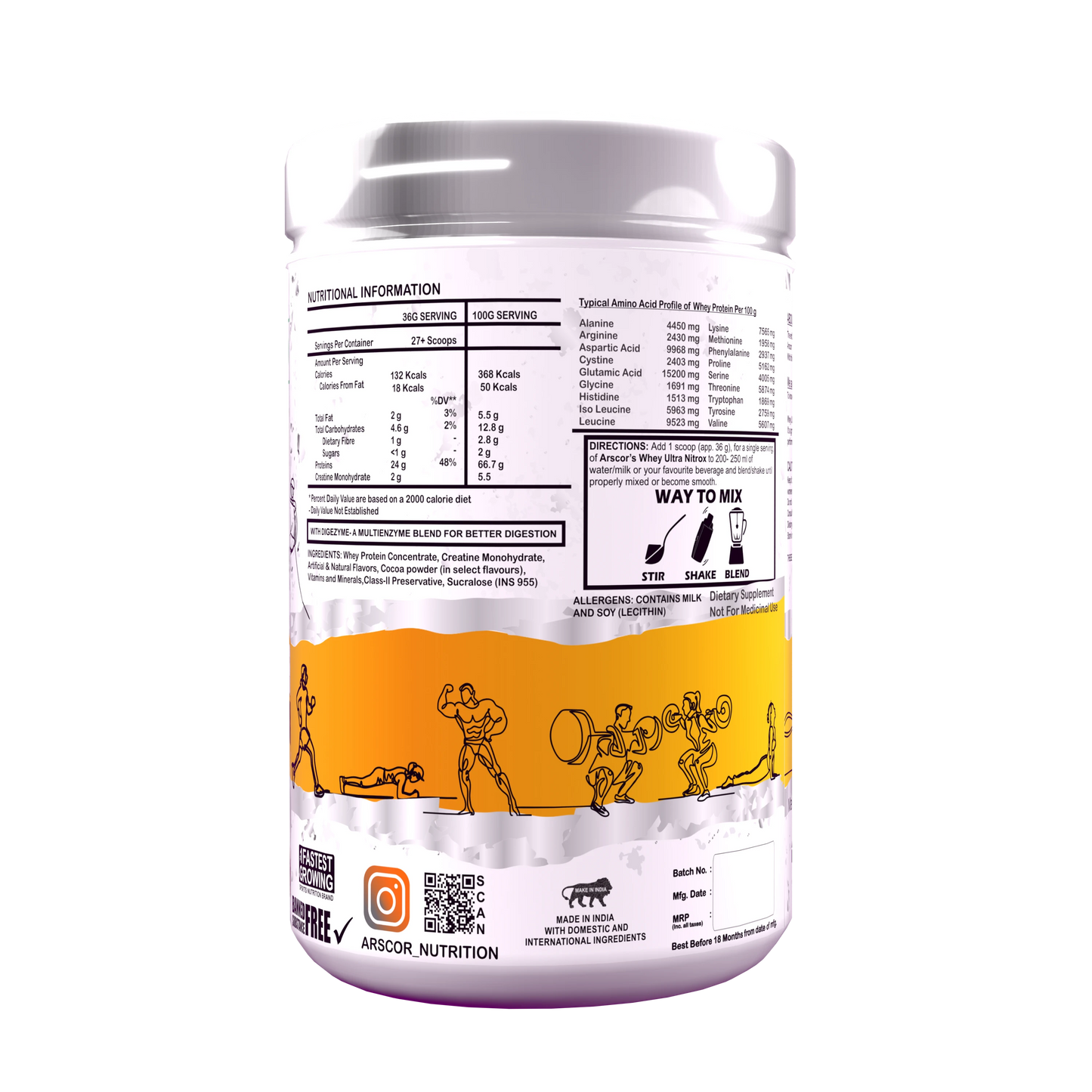 Whey Ultra Nitrox (1kg) Plus Free MV Plus (60caps) – Advanced Whey Protein for Muscle Growth | Advanced Performance Multivitamin for Men & Women