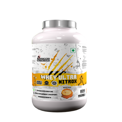 Whey Ultra Nitrox by Arscor Nutrition | 24g Whey Protein + 2g Creatine Monohydrate | Lean Muscle, Strength & Recovery