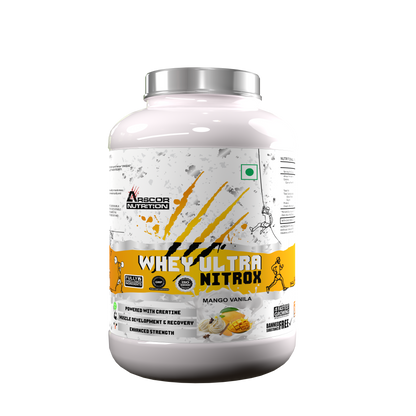 Whey Ultra Nitrox by Arscor Nutrition | 24g Whey Protein + 2g Creatine Monohydrate | Lean Muscle, Strength & Recovery