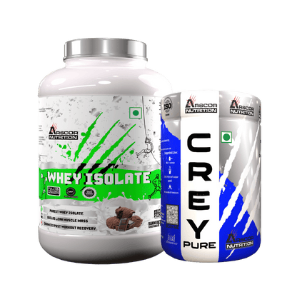 Whey Isolate (2kg) Plus Free Creypure (150gm) –Ultra - Pure High - Protein Formula for Lean Muscle | 100% Pure Creatine Monohydrate Powder - Arscor Nutrition - 