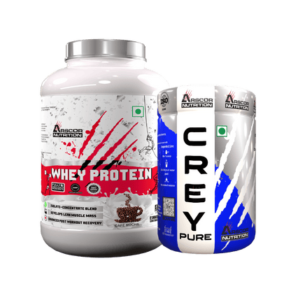 Whey Protein (2kg) Plus FREE Creypure (150g) - Premium Fast - Absorbing Protein for Muscle Growth | 100% Pure Creatine Monohydrate Powder - Arscor Nutrition - 