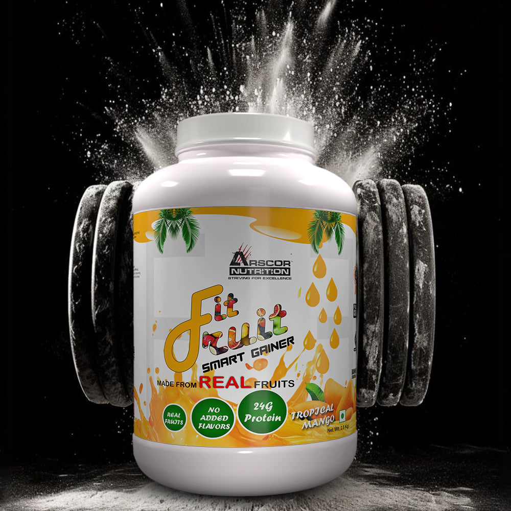 Arscor's FitFruit Mass Gainer - Lean Muscle Gainer Whey Protein Powder