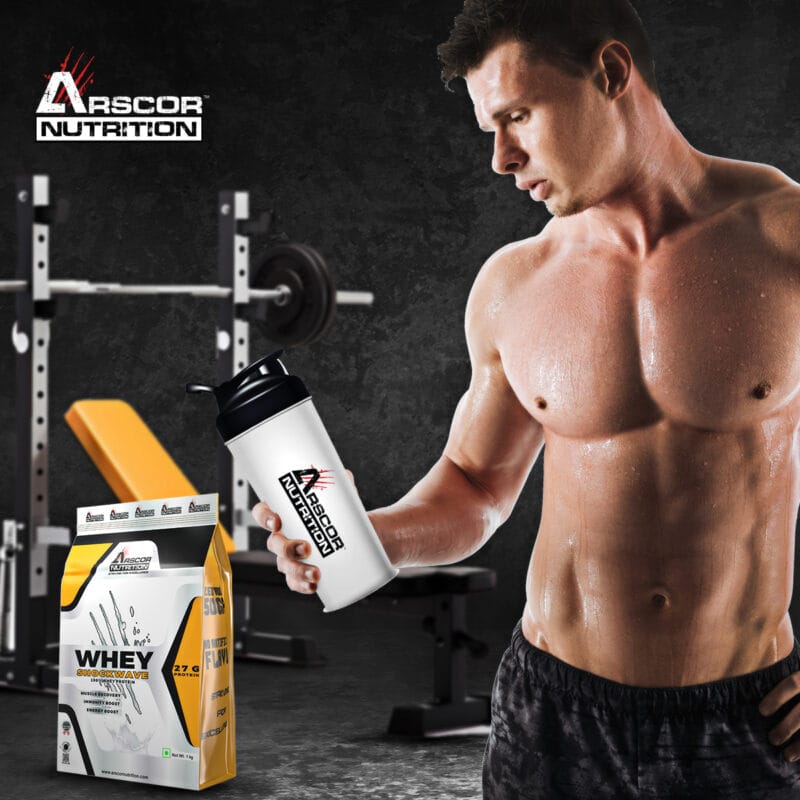 Arscor's Whey Shockwave Protein Powder – 27g Protein with BCAAs & EAAs